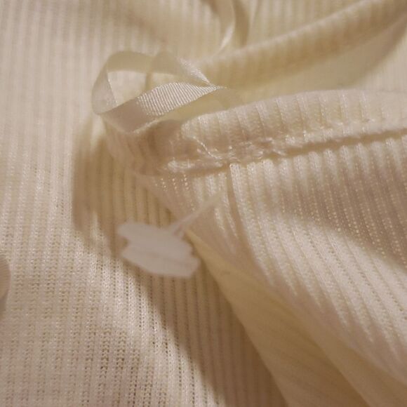 BP Ribbed Tie Back Crop Tank Top Off-White Size 1x NWOT‎ - Picture 4 of 6